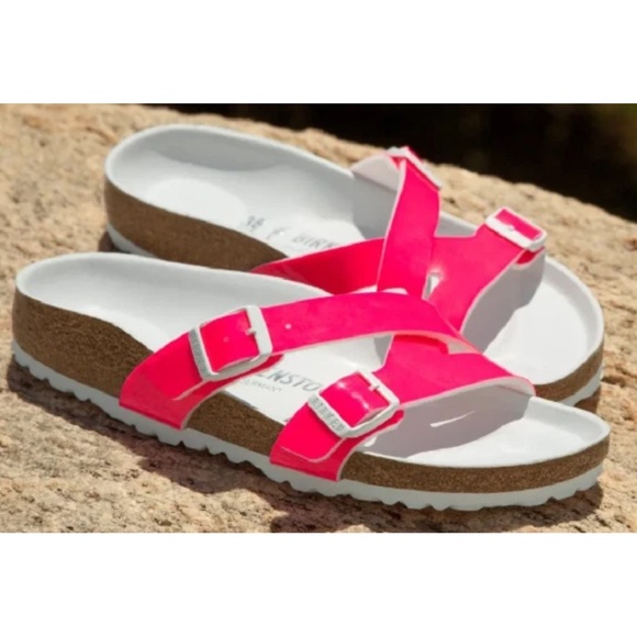 NWT Birkenstock Yao Balance Neon Pink Sandals - Picture 11 of 11